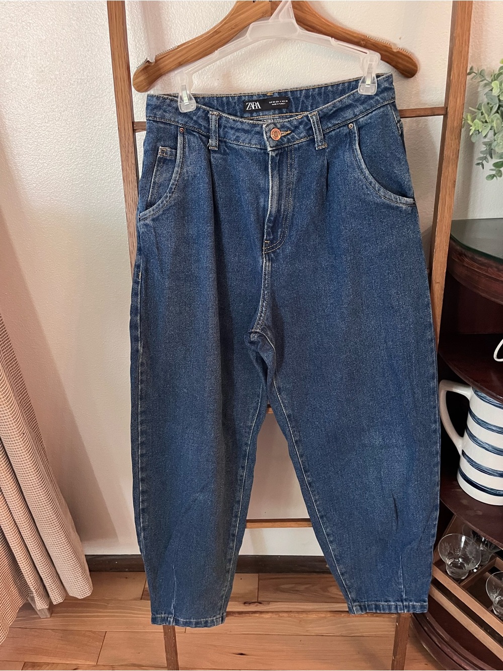 ZARA Women's Dark Indigo Jeans
